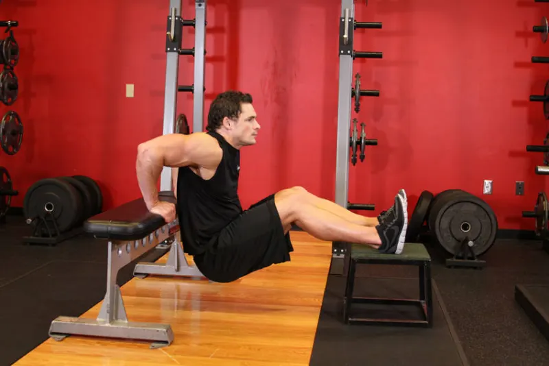 Bench dips, eindpositie