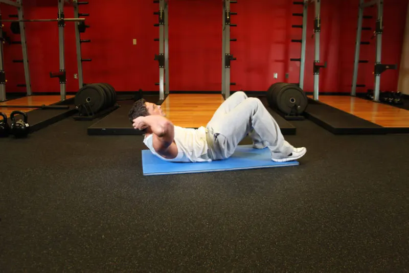 Crunches, eindpositie