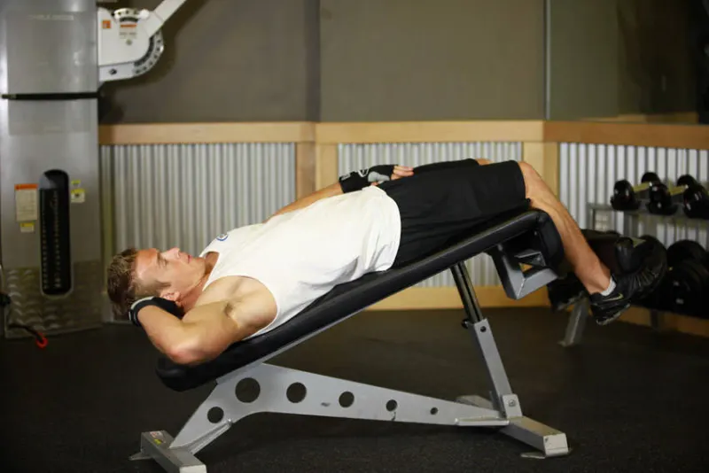 Decline oblique crunch