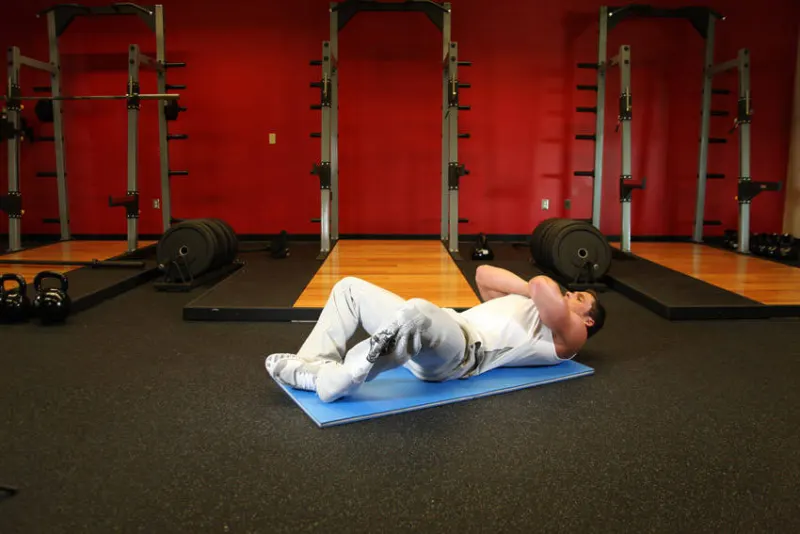 Frog sit-ups, beginpositie