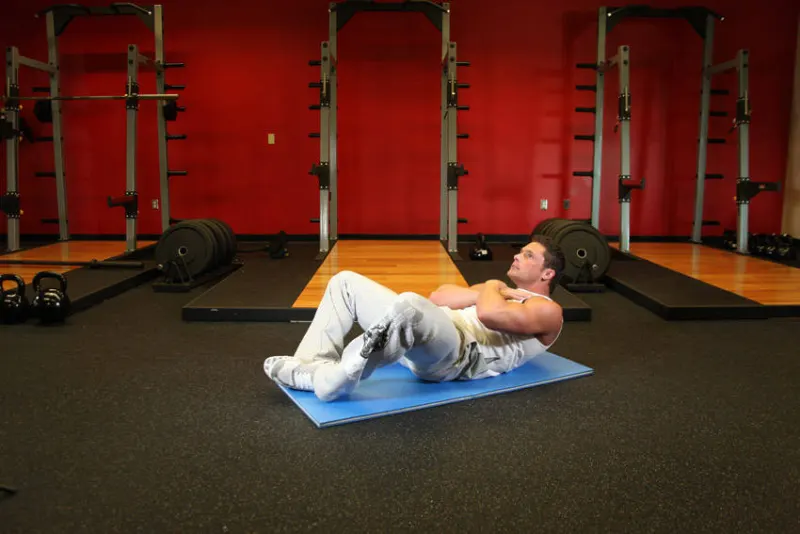 Frog sit-ups, eindpositie