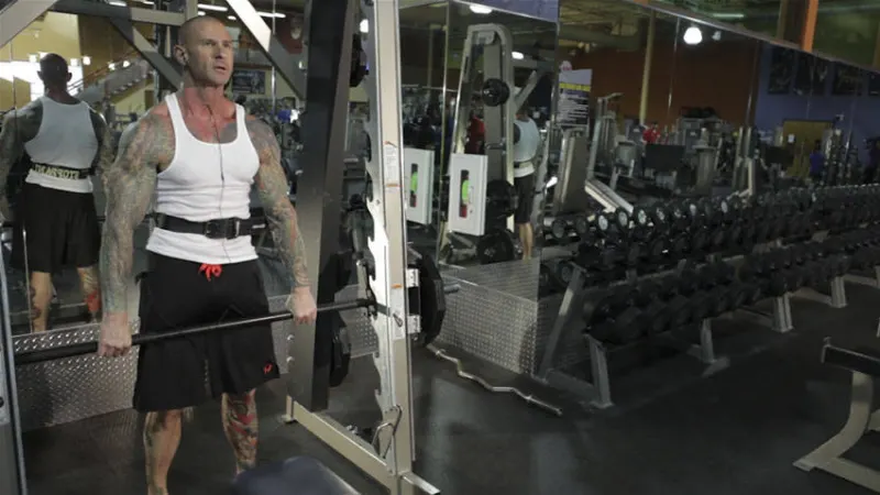Hang power clean in de Smith machine
