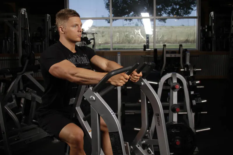 Iso row aan de machine, beginpositie