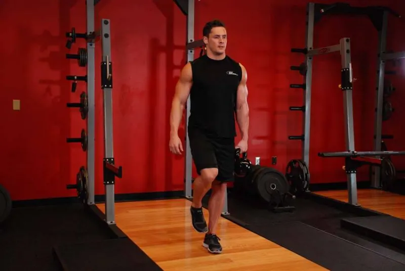 Kettlebell deadlift op één been