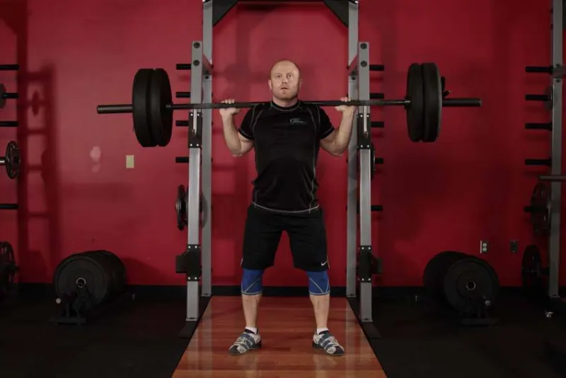 Olympic squat, beginpositie