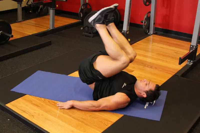 Reverse crunch, eindpositie